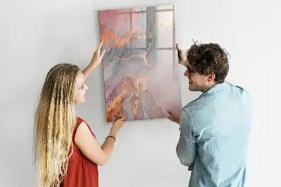 Tableau magnétique effaçable à sec en finition marbre