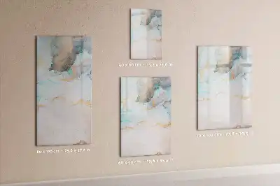 Tableau effaçable à sec magnétique motif encres abstraites