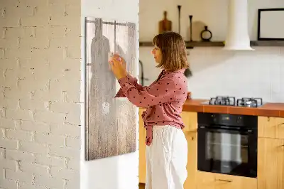 Tableau magnétique effaçable à sec en planches de bois clair