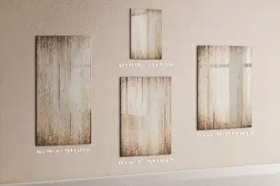 Tableau magnétique effaçable à sec en planches de bois clair