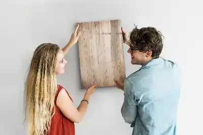 Tableau magnétique effaçable à sec en planches de bois clair