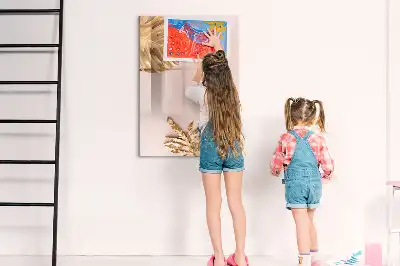 Tableau effaçable à sec magnétique feuilles dorées