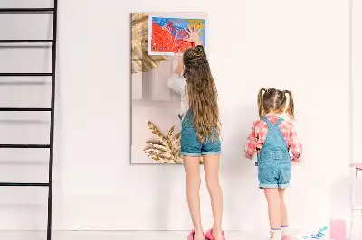 Tableau effaçable à sec magnétique feuilles dorées