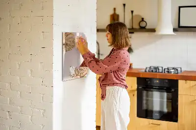 Tableau effaçable à sec magnétique feuilles dorées