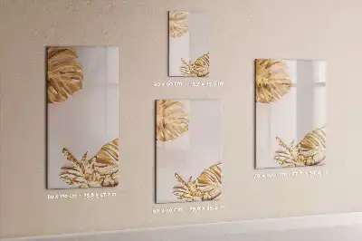 Tableau effaçable à sec magnétique feuilles dorées