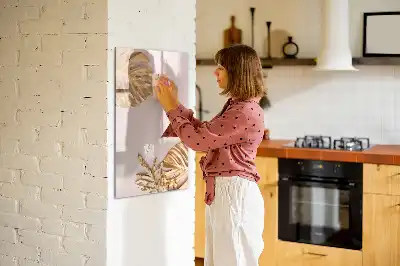 Tableau effaçable à sec magnétique feuilles dorées
