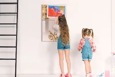 Tableau effaçable à sec magnétique feuilles dorées