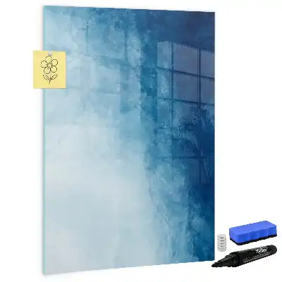 Tableau magnétique effaçable à sec motif abstraction d'eau