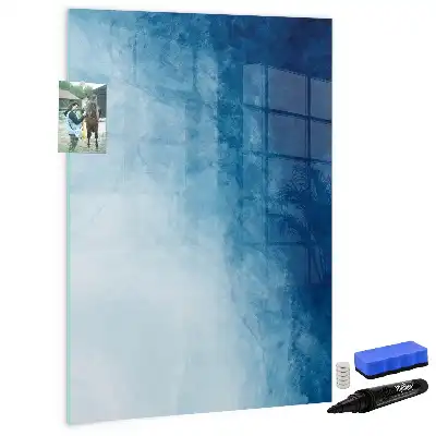 Tableau magnétique effaçable à sec motif abstraction d'eau