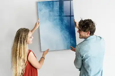 Tableau magnétique effaçable à sec motif abstraction d'eau