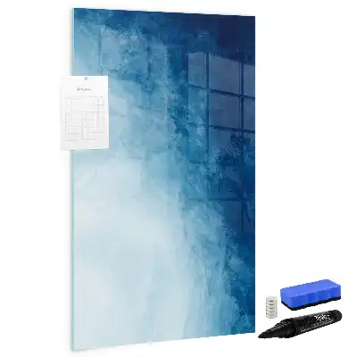 Tableau magnétique effaçable à sec motif abstraction d'eau