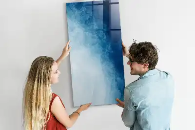 Tableau magnétique effaçable à sec motif abstraction d'eau
