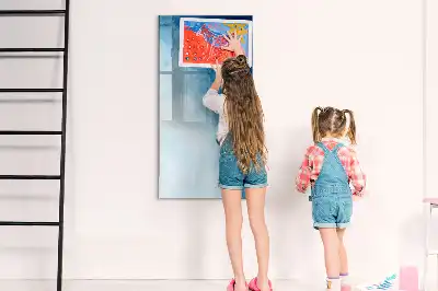 Tableau magnétique effaçable à sec motif abstraction d'eau
