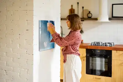 Tableau magnétique effaçable à sec motif abstraction d'eau