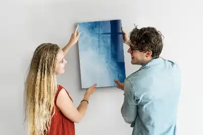 Tableau magnétique effaçable à sec motif abstraction d'eau