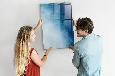 Tableau magnétique effaçable à sec motif abstraction d'eau