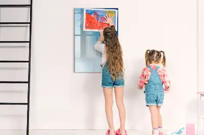 Tableau magnétique effaçable à sec motif abstraction d'eau