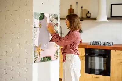 Tableau magnétique effaçable à sec modèle cadre estival