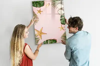 Tableau magnétique effaçable à sec modèle cadre estival