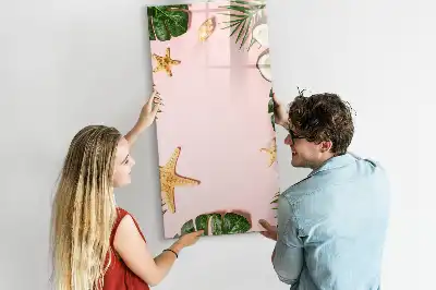 Tableau magnétique effaçable à sec modèle cadre estival