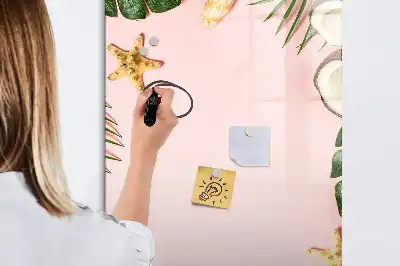 Tableau magnétique effaçable à sec modèle cadre estival