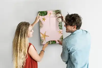 Tableau magnétique effaçable à sec modèle cadre estival