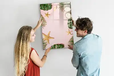 Tableau magnétique effaçable à sec modèle cadre estival