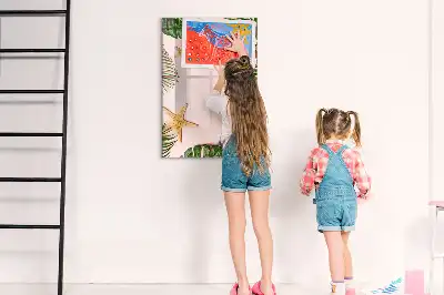 Tableau magnétique effaçable à sec modèle cadre estival