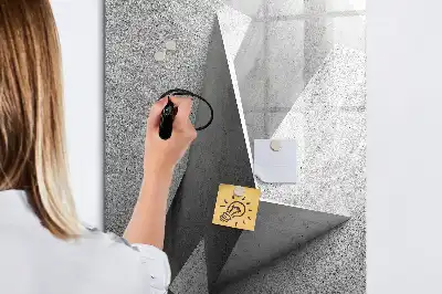 Tableau magnétique effaçable à sec motif abstraction géométrique