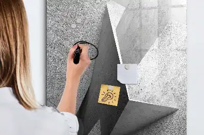 Tableau magnétique effaçable à sec motif abstraction géométrique