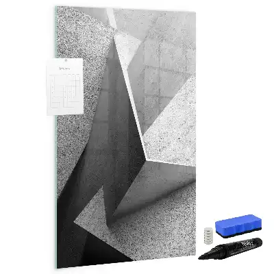 Tableau magnétique effaçable à sec motif abstraction géométrique