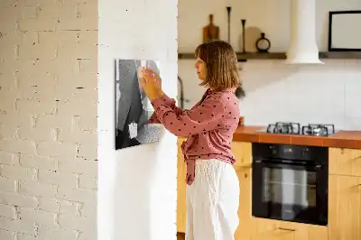 Tableau magnétique effaçable à sec motif abstraction géométrique