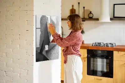 Tableau magnétique effaçable à sec motif abstraction géométrique