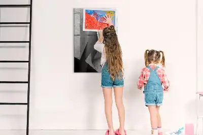 Tableau magnétique effaçable à sec motif abstraction géométrique