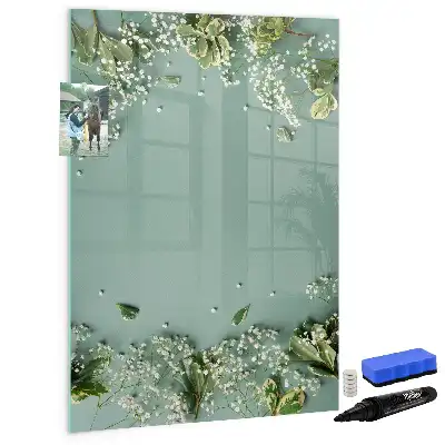 Tableau magnétique effaçable à sec modèle Gypsophile