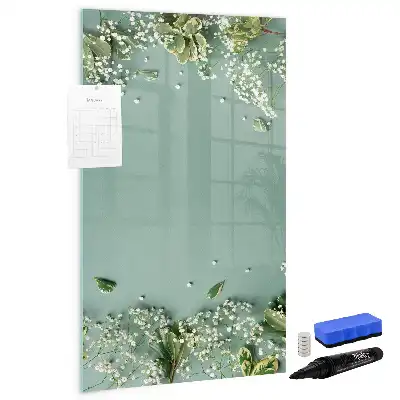 Tableau magnétique effaçable à sec modèle Gypsophile