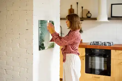Tableau magnétique effaçable à sec motif Monstera tropical