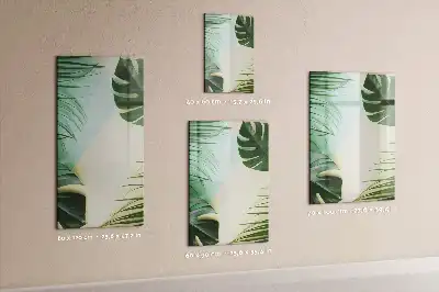 Tableau magnétique effaçable à sec motif Monstera tropical
