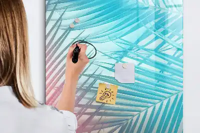 Tableau magnétique effaçable à sec motif feuilles de palmier
