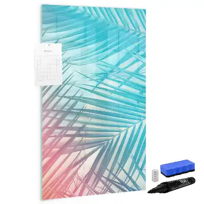 Tableau magnétique effaçable à sec motif feuilles de palmier