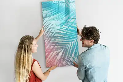 Tableau magnétique effaçable à sec motif feuilles de palmier