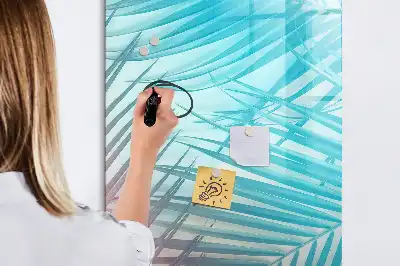 Tableau magnétique effaçable à sec motif feuilles de palmier
