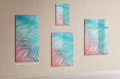 Tableau magnétique effaçable à sec motif feuilles de palmier