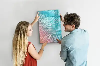 Tableau magnétique effaçable à sec motif feuilles de palmier