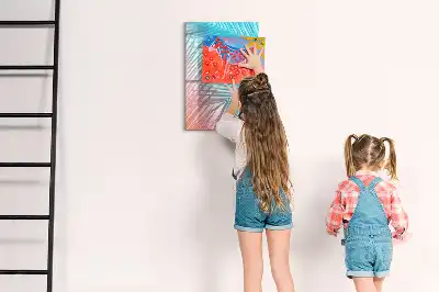 Tableau magnétique effaçable à sec motif feuilles de palmier