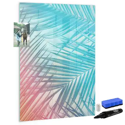 Tableau magnétique effaçable à sec motif feuilles de palmier