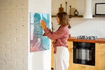 Tableau magnétique effaçable à sec motif feuilles de palmier