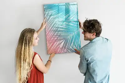Tableau magnétique effaçable à sec motif feuilles de palmier