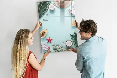 Tableau effaçable à sec magnétique modèle composition estivale