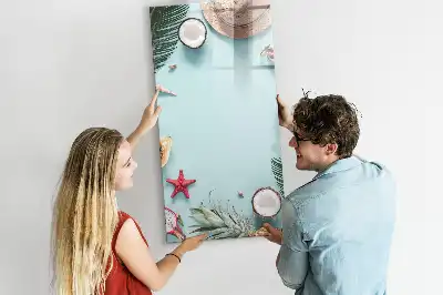 Tableau effaçable à sec magnétique modèle composition estivale